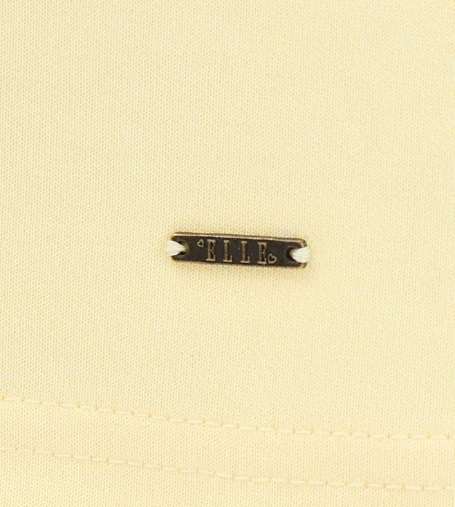 Yellow Pure Cotton Solid Dress