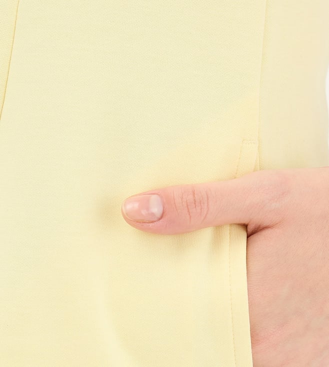 Yellow Pure Cotton Solid Dress