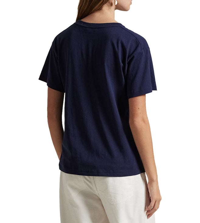 Navy Blue Bear Regular Fit Jersey Tee